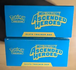 Pokemon Mega Evolutions Ascended Heroes ETB Elite Trainer Box Lot Of 2 - Image 3