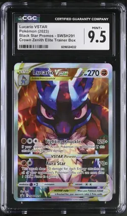 CGC Mint+ 9.5: Lucario Vstar Pokemon Crown Zenith ETB Black Star Promo (EN) - Image 3