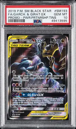2019 POKEMON SM BLACK STAR PROMO #SM193 FULL ART/GARCHOMP & GIRATINA GX PSA 10 - Image 1