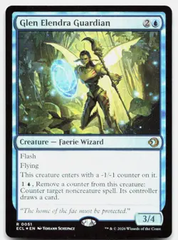 Glen Elendra Guardian 51 Rare Lorwyn Eclipsed Magic: The Gathering Foil NM - Image 1