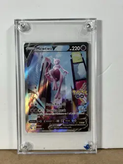 Pokemon GO Mewtwo V Full Art 072/078 Comes In Hard Case Never Played HTF - Image 1
