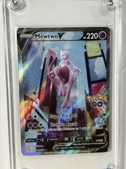Pokemon GO Mewtwo V Full Art 072/078 Comes In Hard Case Never Played HTF - Image 3