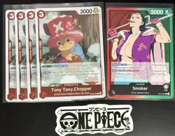 4x One Piece EB02-003 R Tony Tony.Chopper + Leader - ENG - Foil - Play Set -NM/M - Image 1