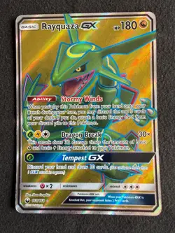 Pokemon TCG Rayquaza GX Celestial Storm Full Art Ultra Rare Card 160/168 2018 - Image 2