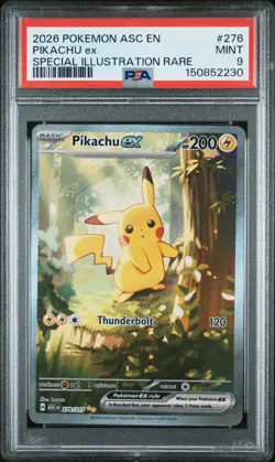 2026 POKEMON ASC EN-ASCENDED HEROES SPECIAL ILLUSTRATION RARE PIKACHU EX PSA 9 - Image 1