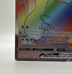 Greedent VMAX 272/264 Rainbow - Fusion Strike - Pokemon TCG, NM - Image 5