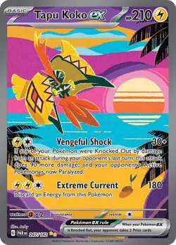 Tapu Koko ex Illustration Rare - Pokemon Paradox Rift 247/182 - Image 1