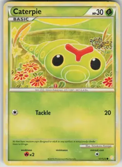 Pokemon TCG Caterpie Common HeartGold SoulSilver 57/123 - Image 1