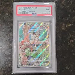 Pokemon Meowth 106/094 Me02 Phantasmal Flames Illustration Rare Holo PSA 9 - Image 1