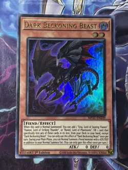 Yugioh Dark Beckoning Beast MP21-EN249 Ultra Rare 1st Edition VLP OffCenter - Image 1