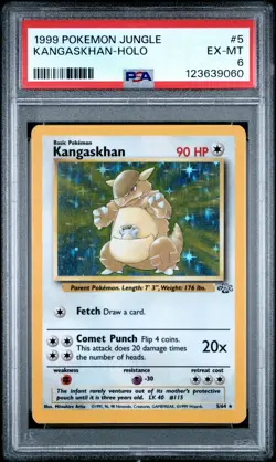 1999 POKEMON JUNGLE #5 KANGASKHAN-HOLO PSA 6 - Image 1
