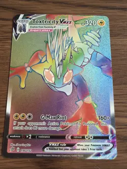Pokemon Sword & Shield Rebel Clash Rainbow Toxtricity Vmax 196/192 Near Mint - Image 1