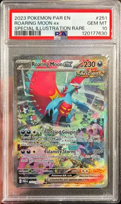 Pokemon Paradox Rift Roaring Moon Special Illustration Rare 251/182 PSA 10 SIR - Image 1
