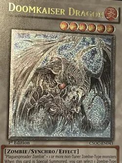 Doom Kaiser Dragon Grey Misprint Csoc Ultimate Rare 1st Ed Yugioh - Image 2
