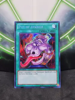 Yugioh Pot of Avarice LCJW-EN290 Secret Rare 1st Edition LP - Image 1
