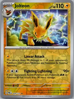 Jolteon 029/131 - Pokemon TCG SV: Prismatic Evolutions - Reverse Holo - Rare NM - Image 1