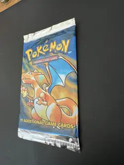Pokemon Base Set Booster Pack SEALED - Unlimited Charizard - 21.29g HEAVY ! Pack - Image 3