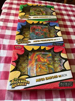 Pokemon Mega Evolution Ascended Heroes Ex Box Set of 3 Factory Sealed - Image 1