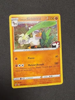 Fart Swirl Galarian Sirfetch'd 095/192 Pokemon Club Play Stamp Cosmo Holo - Image 4