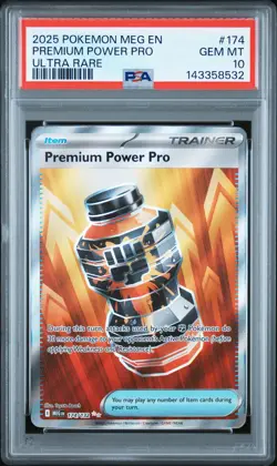 2025 Pokemon Meg En-Mega Evolution #174 Premium Power Pro Ultra Rare PSA 10 - Image 1