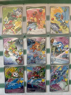 Pokemon TCG First Partner Illustration Collection Kanto Series 1 Full Set of 9 - Image 1