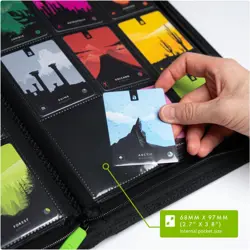 9 Pocket Trading Card Zip Binder, 360 Cards, Exo-Tec Album Material, 20 Side... - Image 5