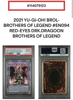 Red-Eyes Dark Dragoon Yugioh 2021 BROL-EN094 Starlight Rare 1st Edition PSA 10 - Image 2