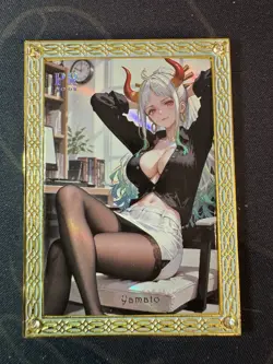 Goddess Office Lady Yamato Metal Card Bikini Waifu Doujin Numbered One Piece - Image 1