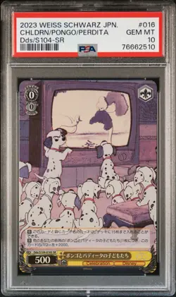 Weiss Schwarz Children/Pongo/Perdita S104-016S PSA 10 Japanese Disney100 SR - Image 1