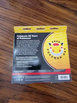 Pokemon Day 2026 Collection Box Pikachu Promo Card Coin 3 Booster Packs - Image 2