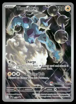 Pokemon Cards Thundurus Pokemon Center Exclusive 209 Scarlet & Violet Promo NM - Image 1