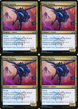 4x MTG 2018 DIMIR SPYBUG - INSECT CREATURE UNCOMMON - MAGIC CARD x4 copies - Image 1