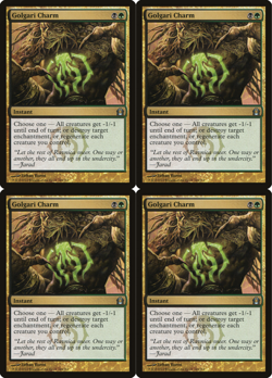 4x MTG 2012 GOLGARI CHARM - INSTANT- NM MAGIC CARD x4 copies UNCOMMON - Image 1