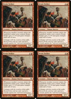 4x MTG 2012 KRUIN STRIKER - WARRIOR CREATURE - MAGIC CARD x4 copies - Image 1