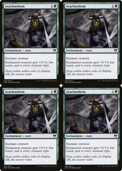 4x MTG 2021 ARACHNOFORM - ENCHANTMENT AURA - MAGIC CARD x4 copies - Image 1