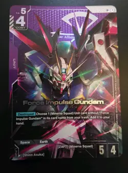 Gundam Card Game Force Impulse Gundam ST09-002 LR+ - Image 1