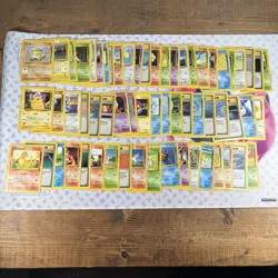 Lot of 62 Pokemon Base Set Cards Non Holo Collection Vintage WotC HP/MP/LP #1 - Image 1