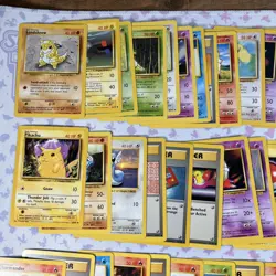 Lot of 62 Pokemon Base Set Cards Non Holo Collection Vintage WotC HP/MP/LP #1 - Image 2