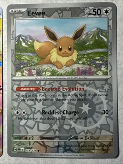 Pokemon Prismatic Eevee EX #75/131 Double Rare Card + EEVEE REV HOLO 074/131 - Image 3