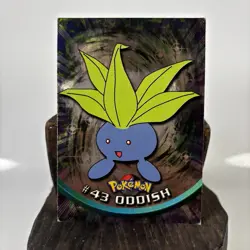 Pokemon Card - Topps Oddish #43 Holo Foil TV Animation Edition 1999 - Image 1