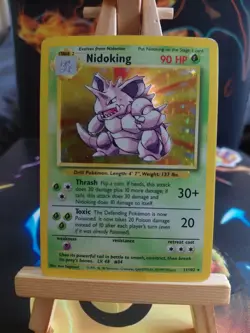 Pokemon TCG Nidoking Holo Rare Card 11/102 Base Set WOTC 1999 MP Condition - Image 1