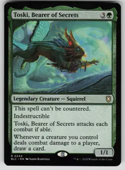 Toski, Bearer of Secrets Normal R Commander: Bloomburrow 244 NM - Image 1