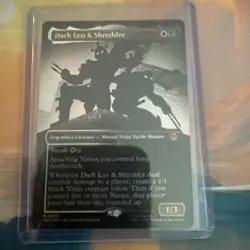 Dark Leo & Shredder (Borderless) Teenage Mutant Ninja Turtles Foil - Image 1