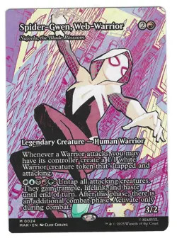 MTG: Spider Gwen, Web-Warrior (Borderless) - #24 - Spider-Man - Regular - NM - Image 1
