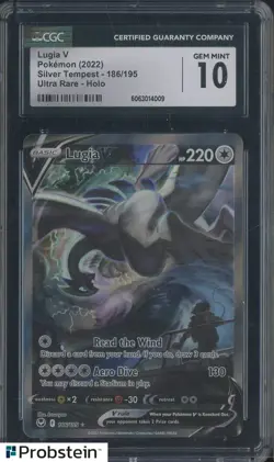 2022 Pokemon Lugia V Silver Tempest Ultra Rare #186 CGC 10 GEM MINT - Image 1