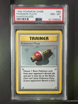 Pokemon Flute #86 1999 Pokemon Game Shadowless PSA 8 250001 - Image 1