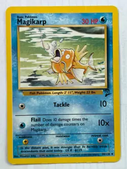 Magikarp 050/130 Base Set 2 MP Pokemon Fast Shipping - Image 1