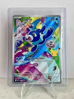 Popplio 045 First Partner Illustration Rare Pokemon 30th Anniversary Promo - Image 1