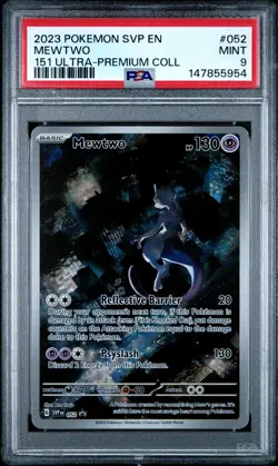 2023 POKEMON SVP EN-SV BLACK STAR PROMO #052 MEWTWO PSA 9 - Image 1
