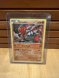 Pokemon Groudon TCG Primal Clash Holo Card 84/160 Cracked Ice - Image 1